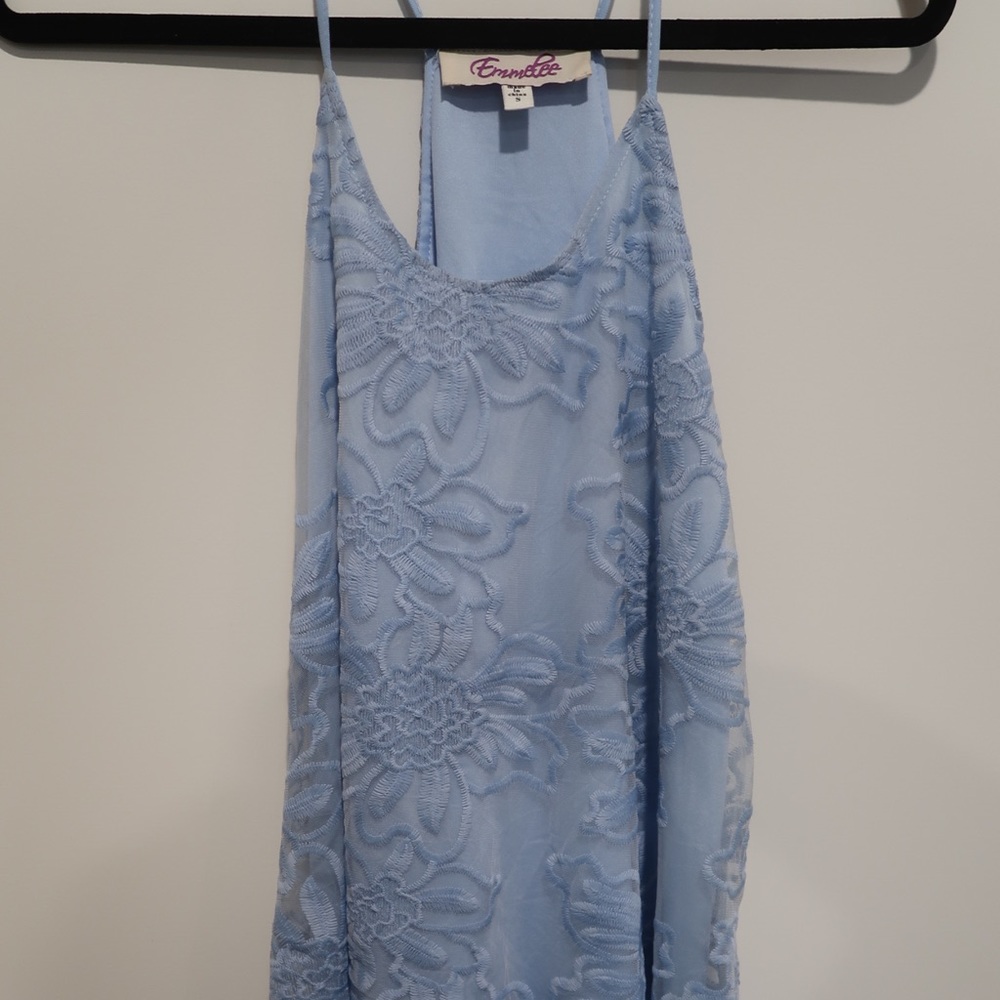 Emmelee Baby Blue Lace Dress - Size (EUC)